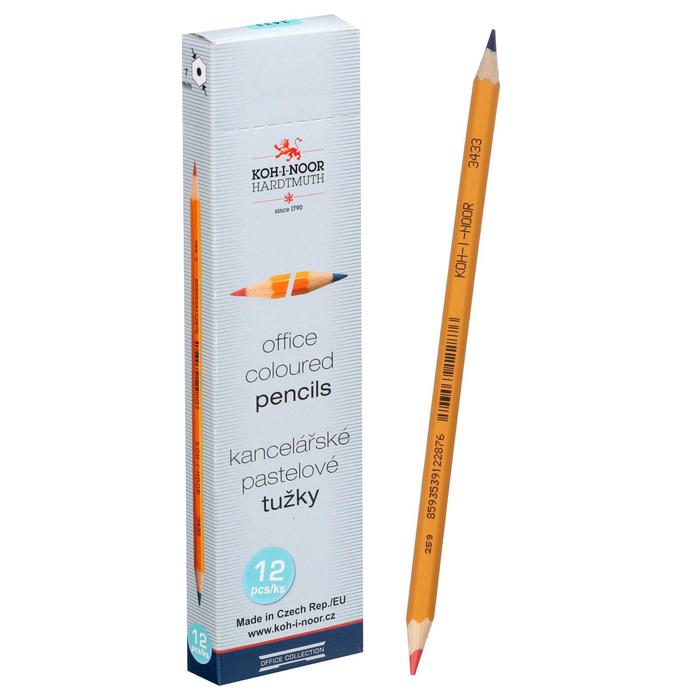 

Карандаш двухцветный Koh-I-Noor 3433, сине-красный