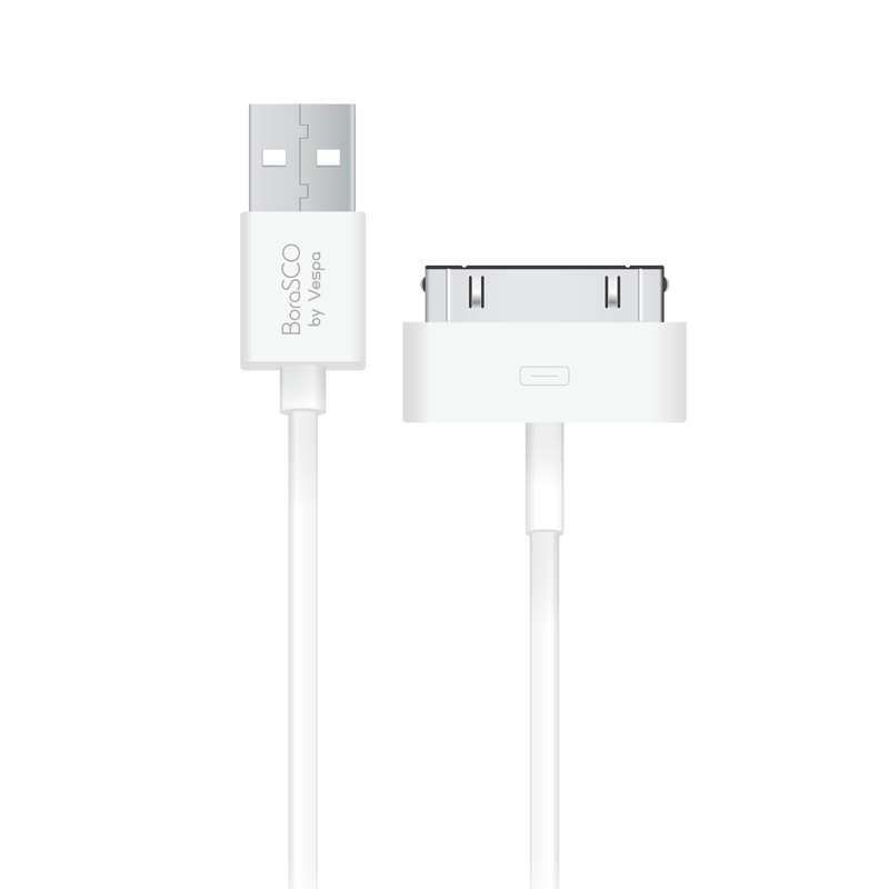 фото Кабель borasco usb/30pin 1м, белый (37601)