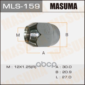 Гайка Колесная Под Ключ=21мм Masuma Mls-159 Под Ключ=21мм Masuma арт. MLS-159