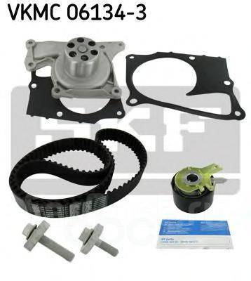 

SKF 'VKMC061343 Водяная помпа +Ремень ГРМ +ролик 1шт