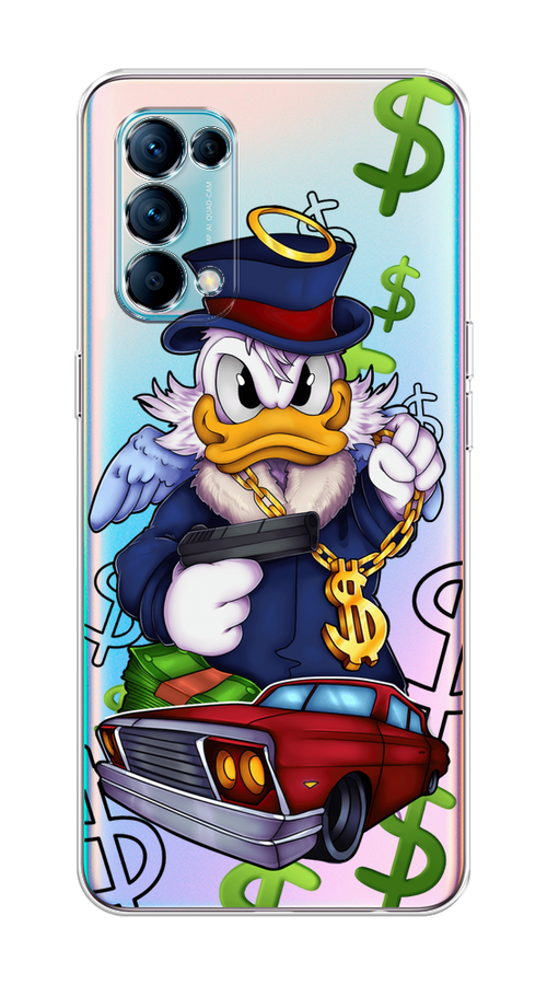 

Чехол на Oppo Reno 5 "Scrooge McDuck with a Gold Chain", Красный;синий;белый, 255250-6