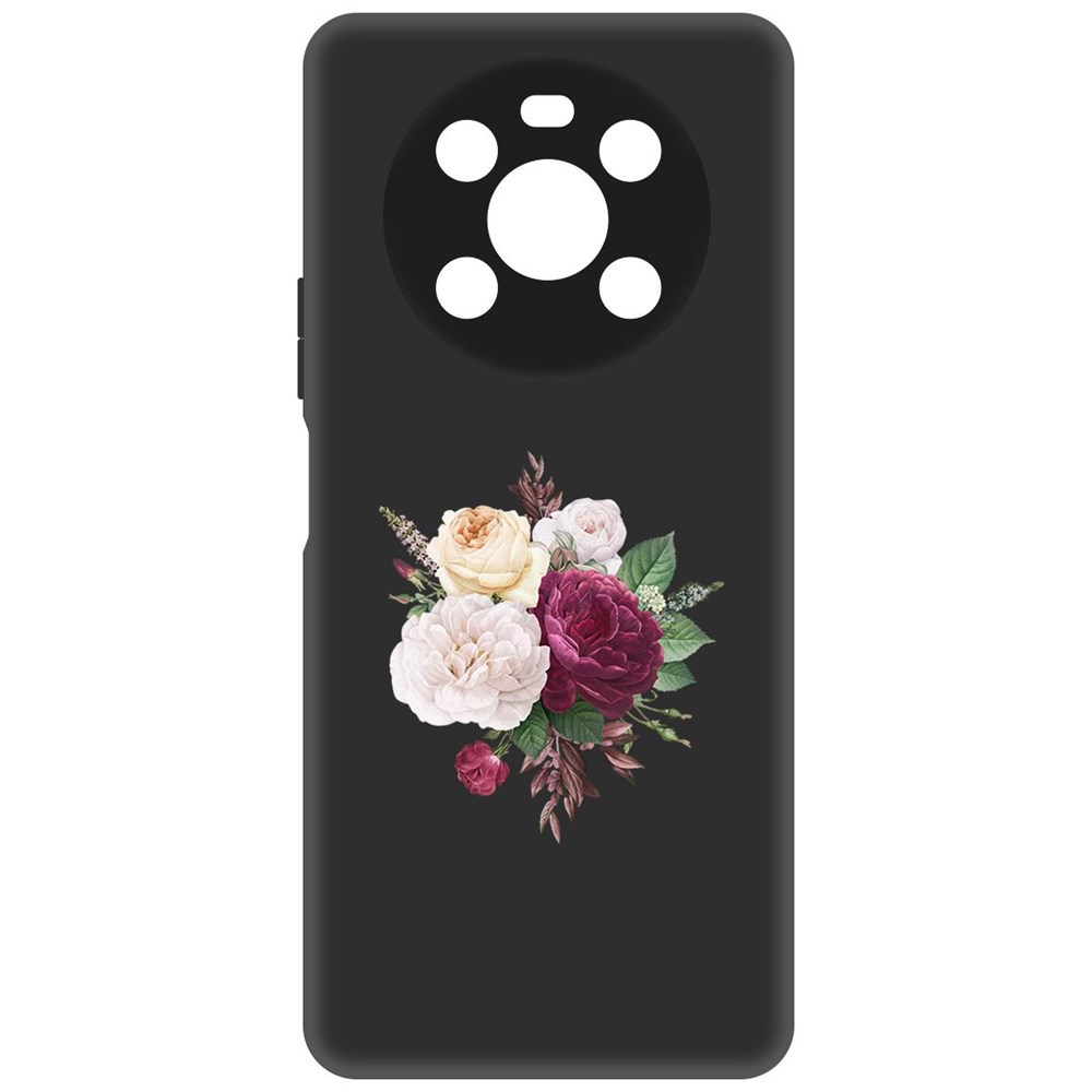 

Чехол-накладка Софт Цветочная композиция для Honor X9, Черный