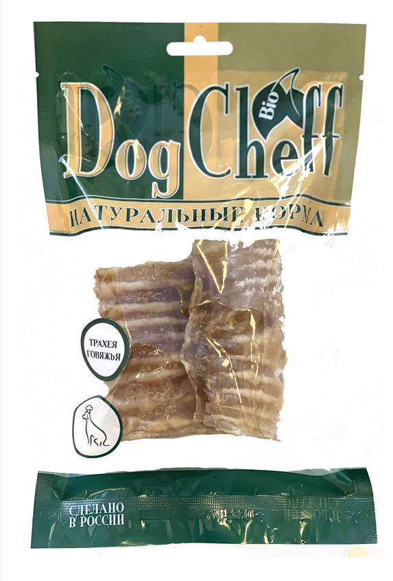 фото Лакомства для собак dog cheff трахея говяжья целая 1/30, 9 шт