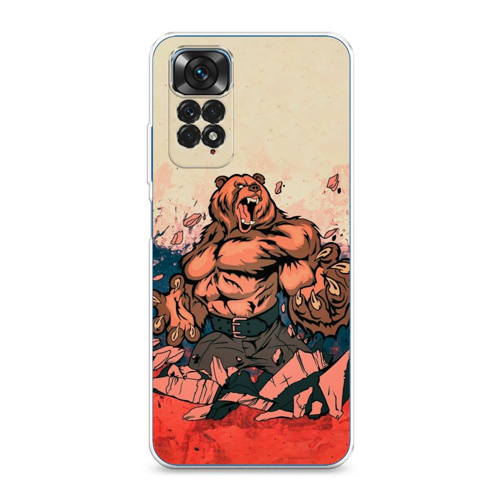 

Чехол Awog на Xiaomi Redmi Note 11 4G Global/Redmi Note 11S "Медведь с флагом РФ", Разноцветный, 312850-2