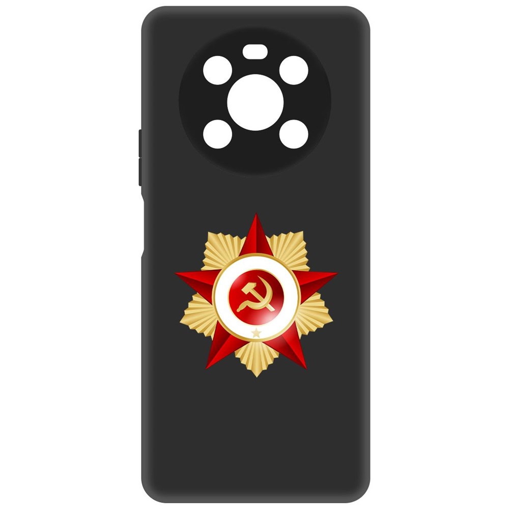 

Чехол-накладка Софт Красная Звезда для Honor X9, Черный