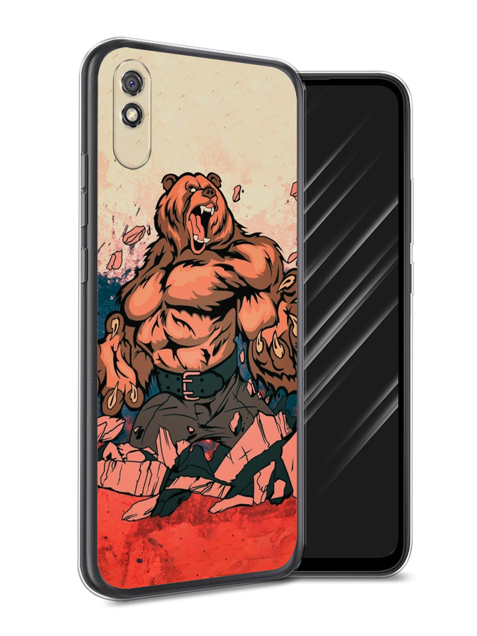 

Чехол Awog на Xiaomi Redmi 9A "Медведь с флагом РФ", Разноцветный, 38950-2