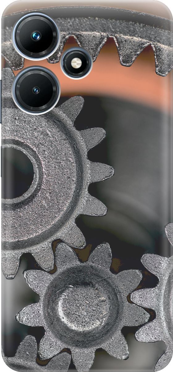 

Силиконовый чехол на Infinix Hot 30i "Шестеренки", Оранжевый;серый, 159404
