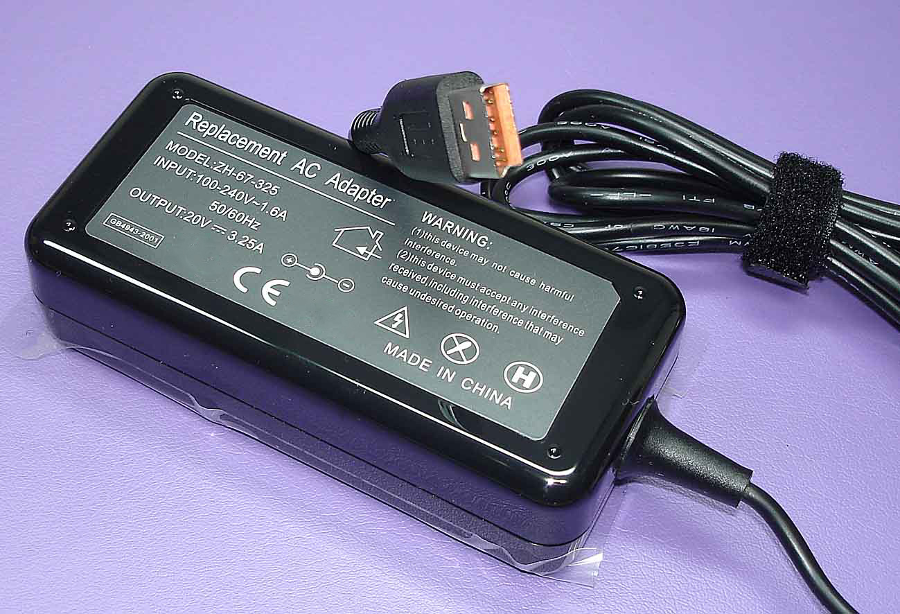 

Блок питания для ноутбуков Lenovo 20V 3.25A 65W REPLACEMENT