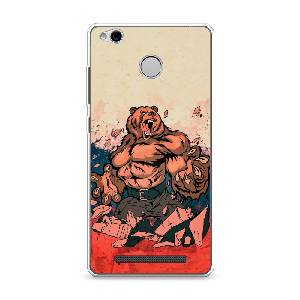 

Чехол Awog на Xiaomi Redmi 3 Pro (3S) "Медведь с флагом РФ", Разноцветный, 30950-2