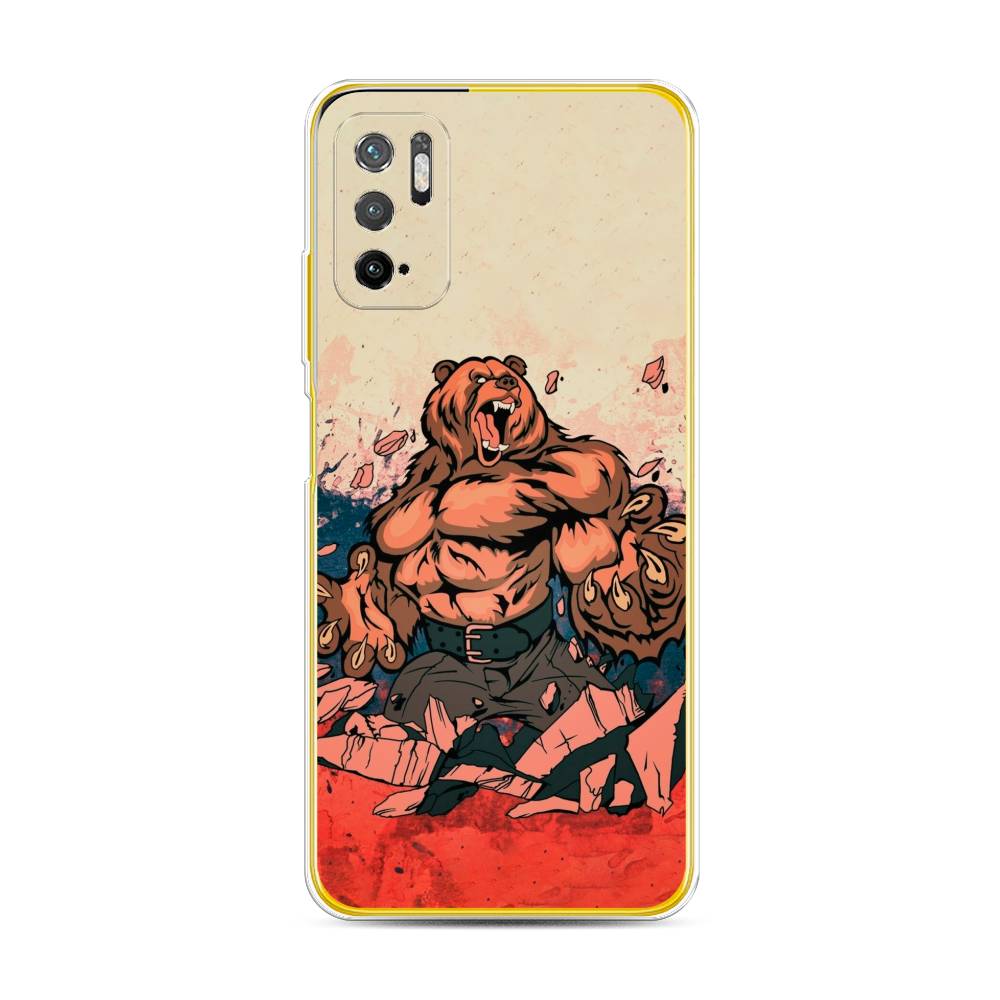 

Чехол Awog на Poco M3 Pro "Медведь с флагом РФ", Разноцветный, 311050-2