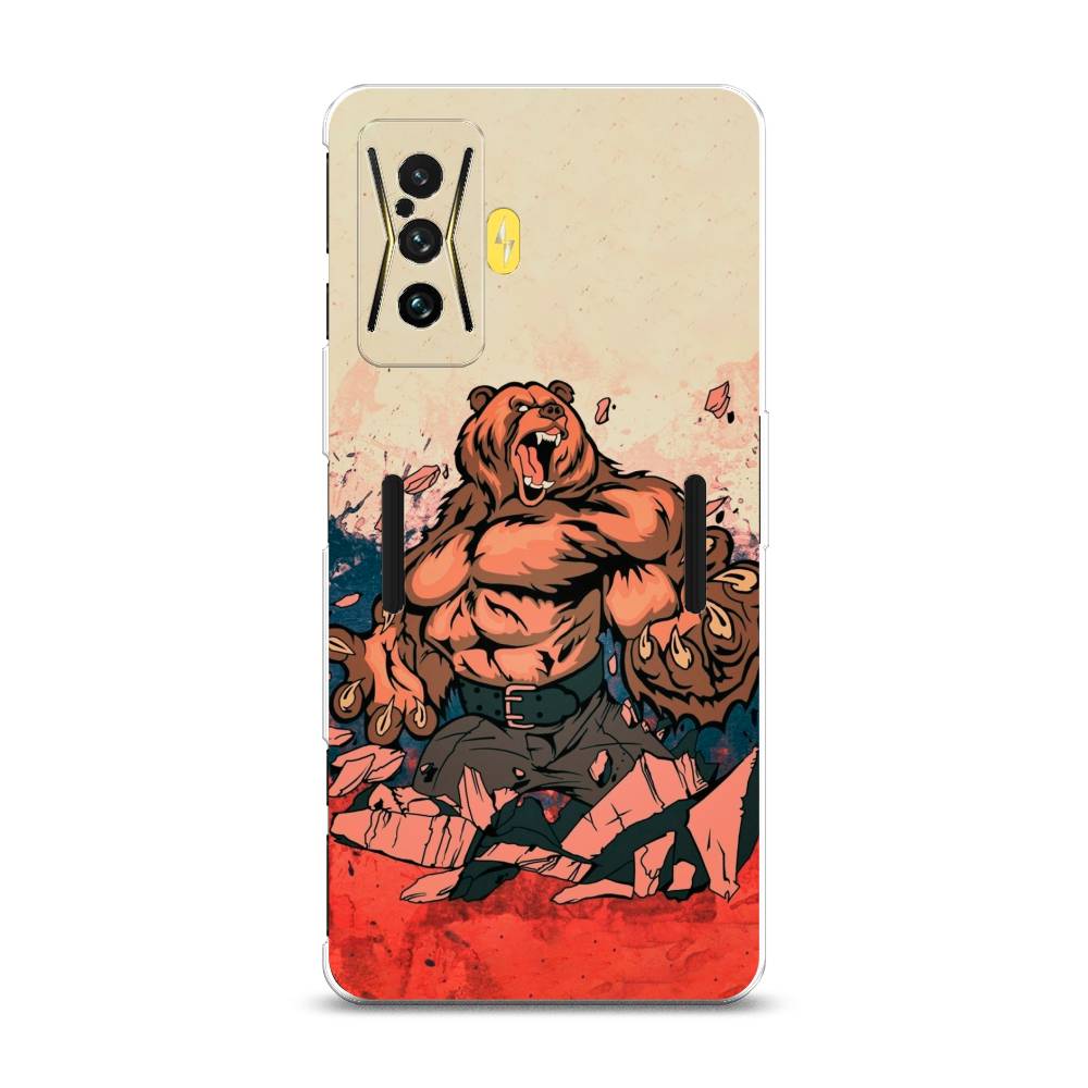 

Чехол Awog на Xiaomi Redmi K50 GE/F4 GT "Медведь с флагом РФ", Разноцветный, 314950-2