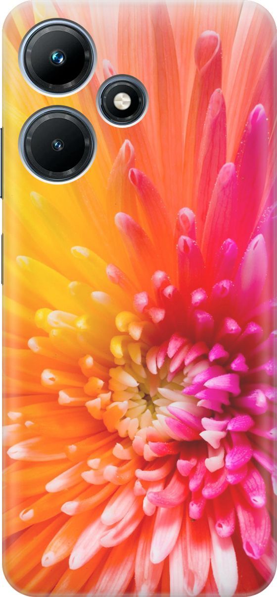 

Силиконовый чехол на Infinix Hot 30i "Розовая хризантема", Оранжевый;розовый, 159408