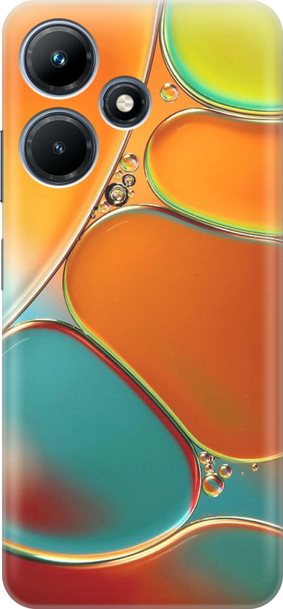 

Силиконовый чехол на Infinix Hot 30i "Разноцветные пузырьки", Голубой;оранжевый, 159402