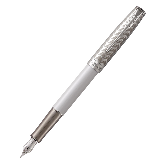 фото Parker sonnet premium - pearl metal pgt, перьевая ручка, f, bl