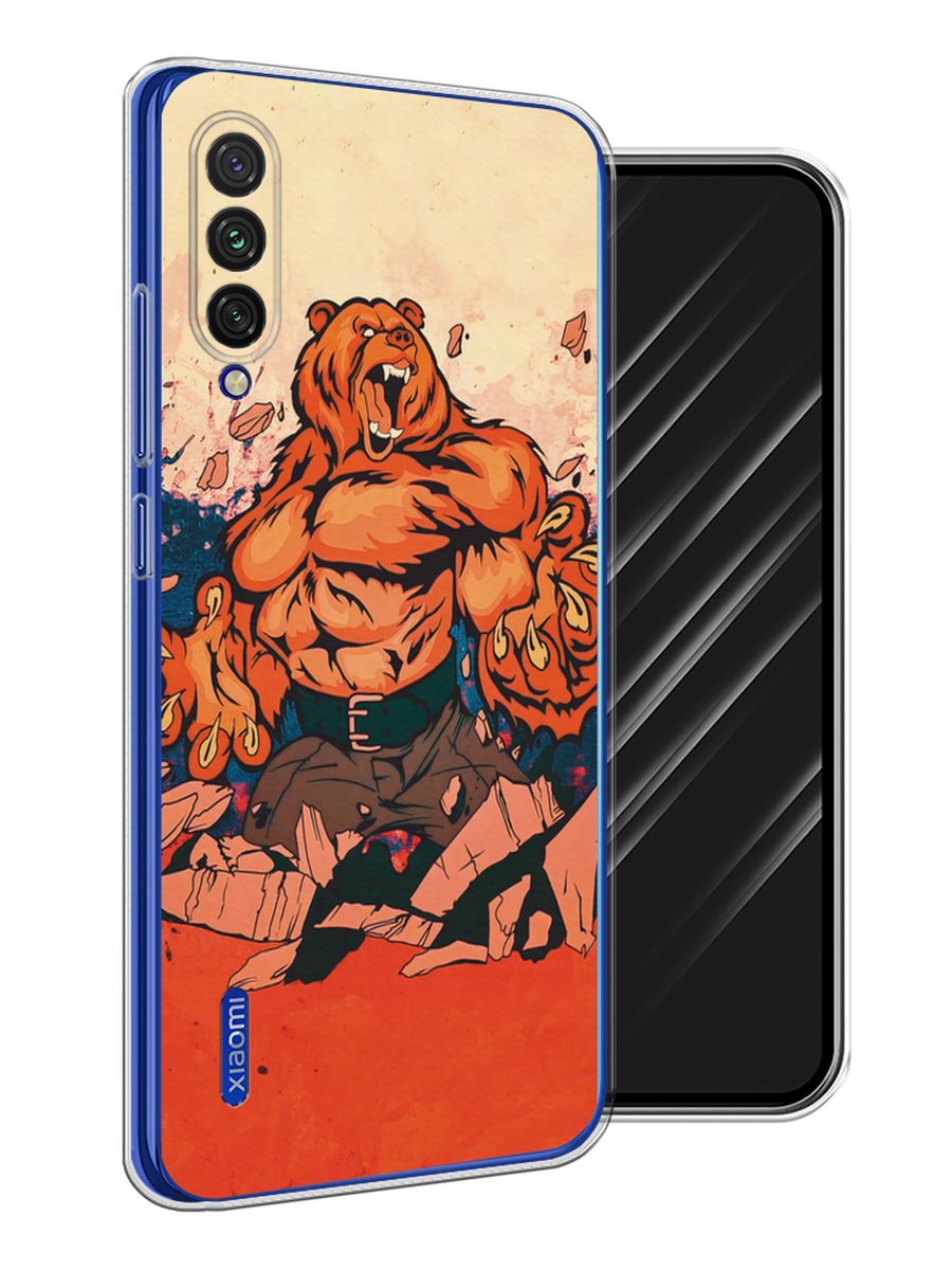 

Чехол Awog на Xiaomi Mi CC9E/Mi A3 "Медведь с флагом РФ", Разноцветный, 35950-2