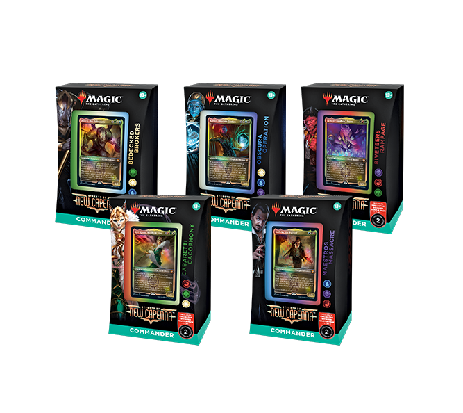 

Комплект командирских колод Magic The Gathering Steets of new Capenna на английском языке, Колоды