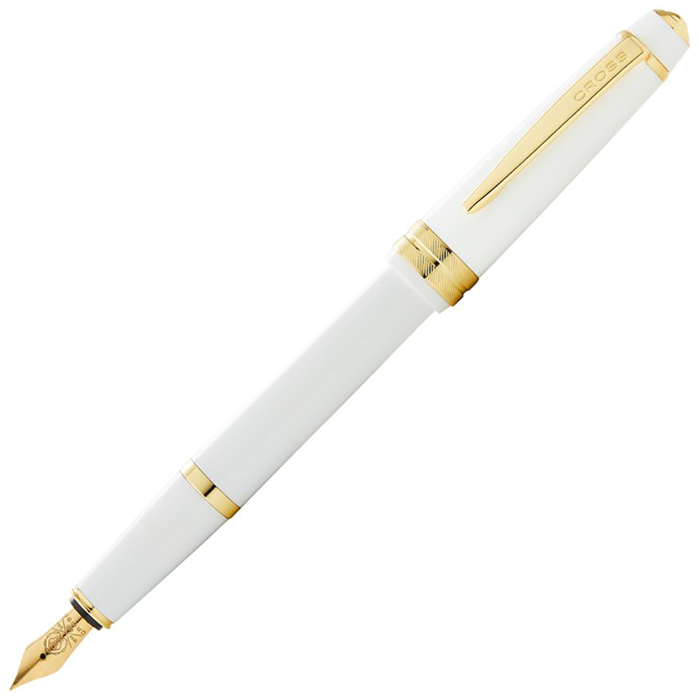 

Cross Bailey - Light Polished White Resin and Gold Tone, перьевая ручка, F
