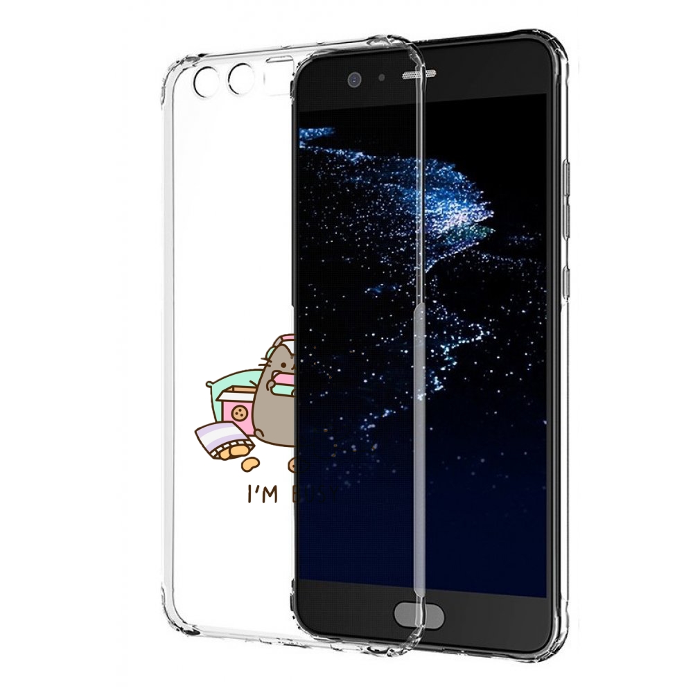 Чехол бампер MyPads я занятой для Huawei P10 Plus противоударный