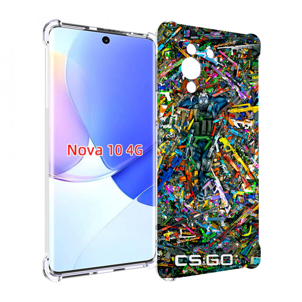 

Чехол MyPads CS GO guns skins мужской для Huawei Nova 10, Прозрачный, Tocco