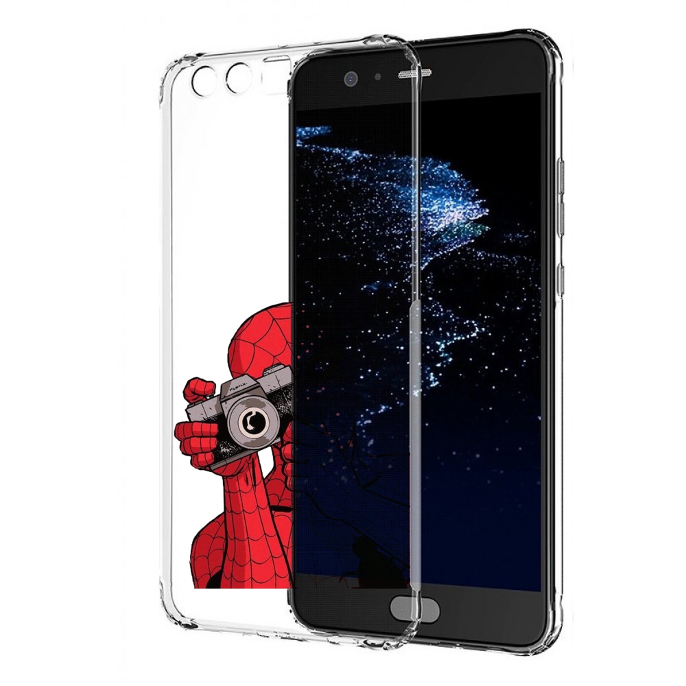 

Чехол бампер MyPads человек паук фотограф детский для Huawei P10, Прозрачный, Tocco