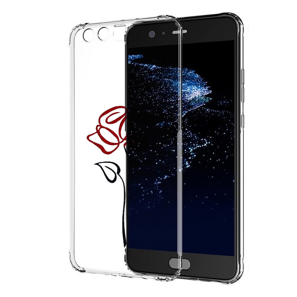 Чехол бампер MyPads цветок в одну линию для Huawei P10 Plus прот