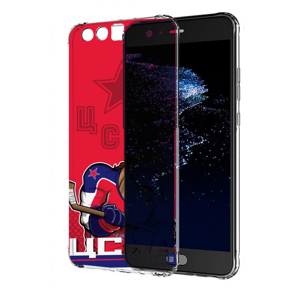 

Чехол бампер MyPads хк цска мужской для Huawei P10 Plus противоу, Прозрачный, Tocco