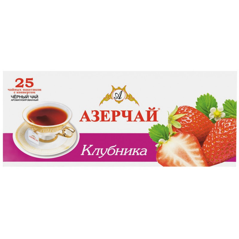 Чай черный О'кей персик-клубника в пакетиках 1,8 г x 25 шт