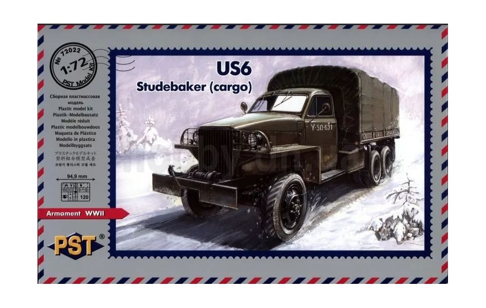 

Сборная модель PST Models. Studebaker US6 Cargo (models U3U4). Комплект 72022