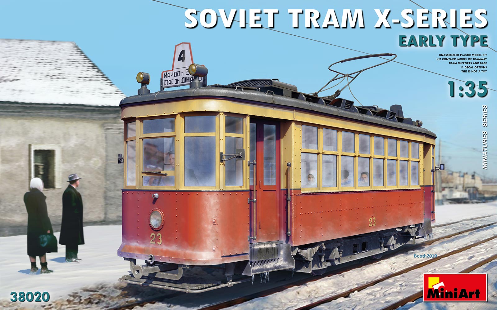 

Сборная модель 38020 MiniArt 1/35 Советский трамвай серии-Х раннего типа 38020