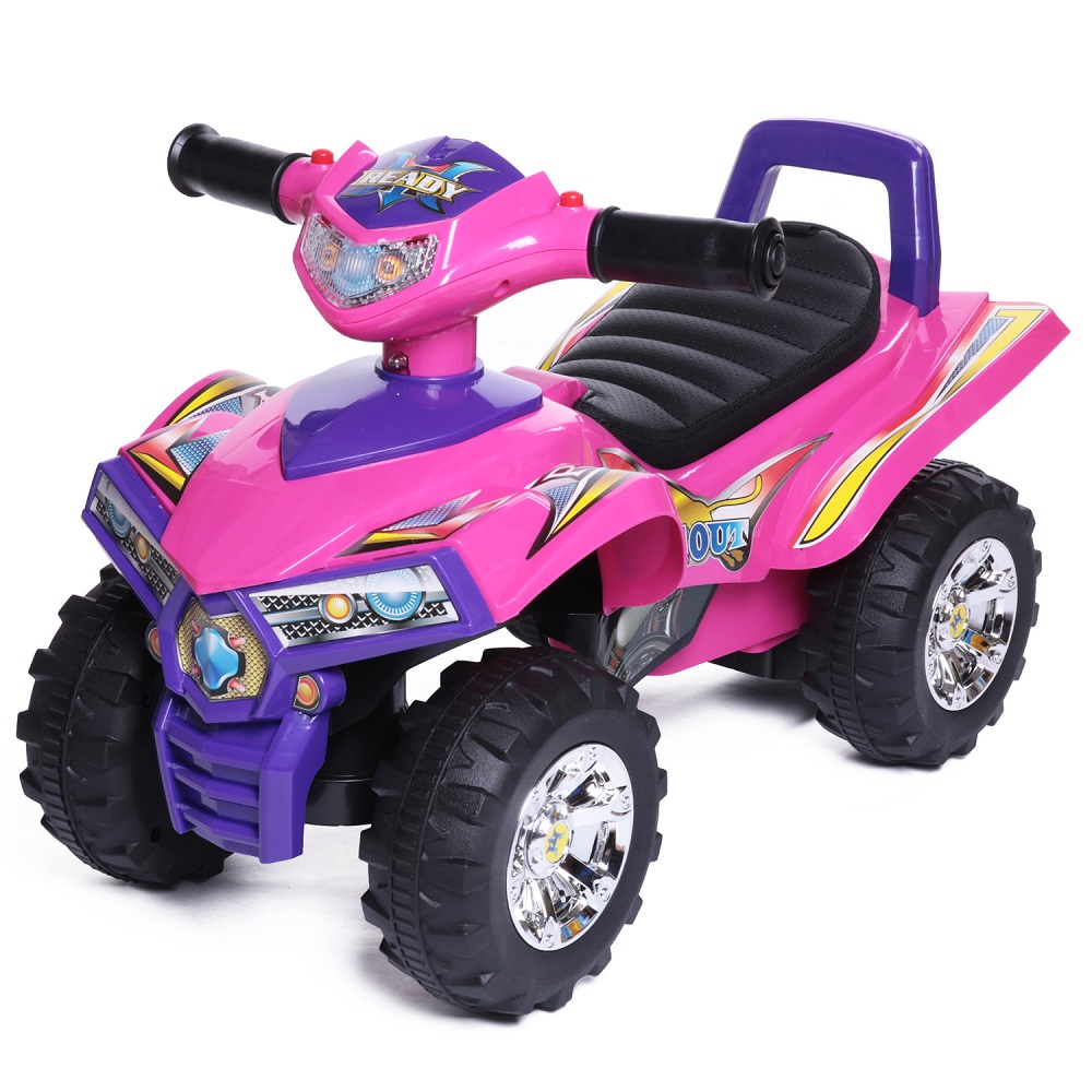 Купить Каталка детская Super ATV New, Каталка детская Babycare Super ATV Розовый (Pink), кожаное сиденье, Baby Care,