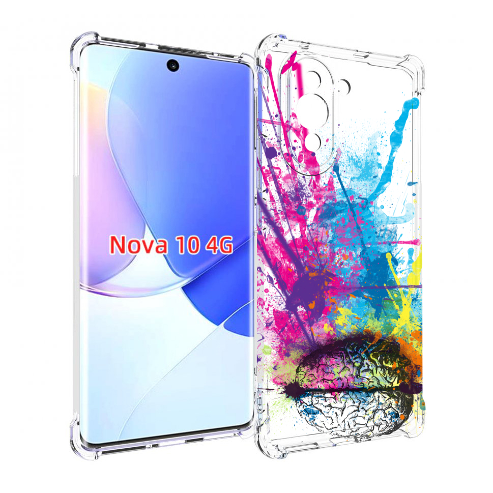 

Чехол MyPads яркий красочный мозг для Huawei Nova 10, Прозрачный, Tocco