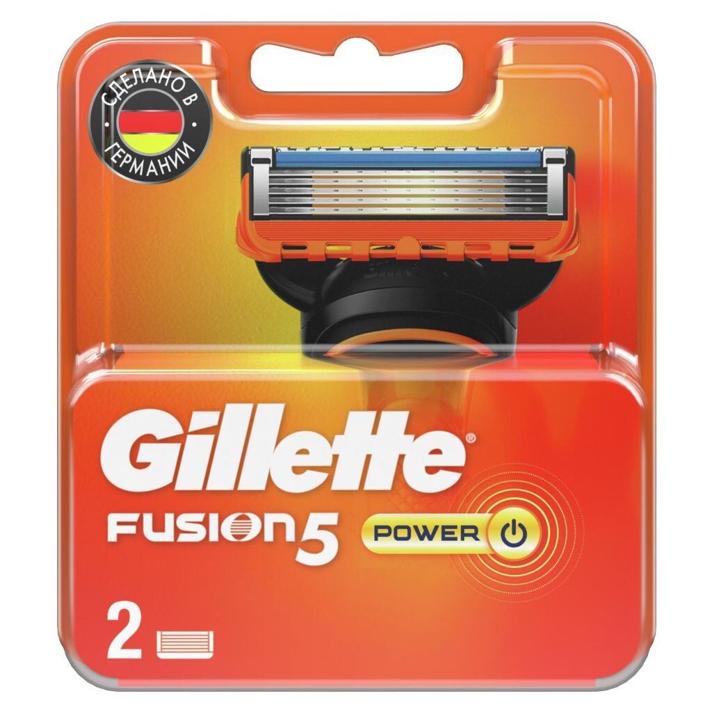 Gillette Fusion Power Сменные кассеты для бритвы, 2 шт