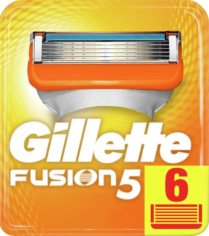 Gillette Сменные кассеты Fusion Для Мужской Бритвы, 6 шт