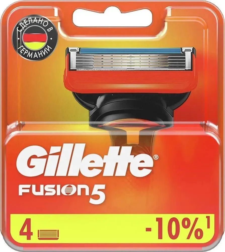 Gillette Сменные кассеты Fusion Для Мужской Бритвы, 4 шт