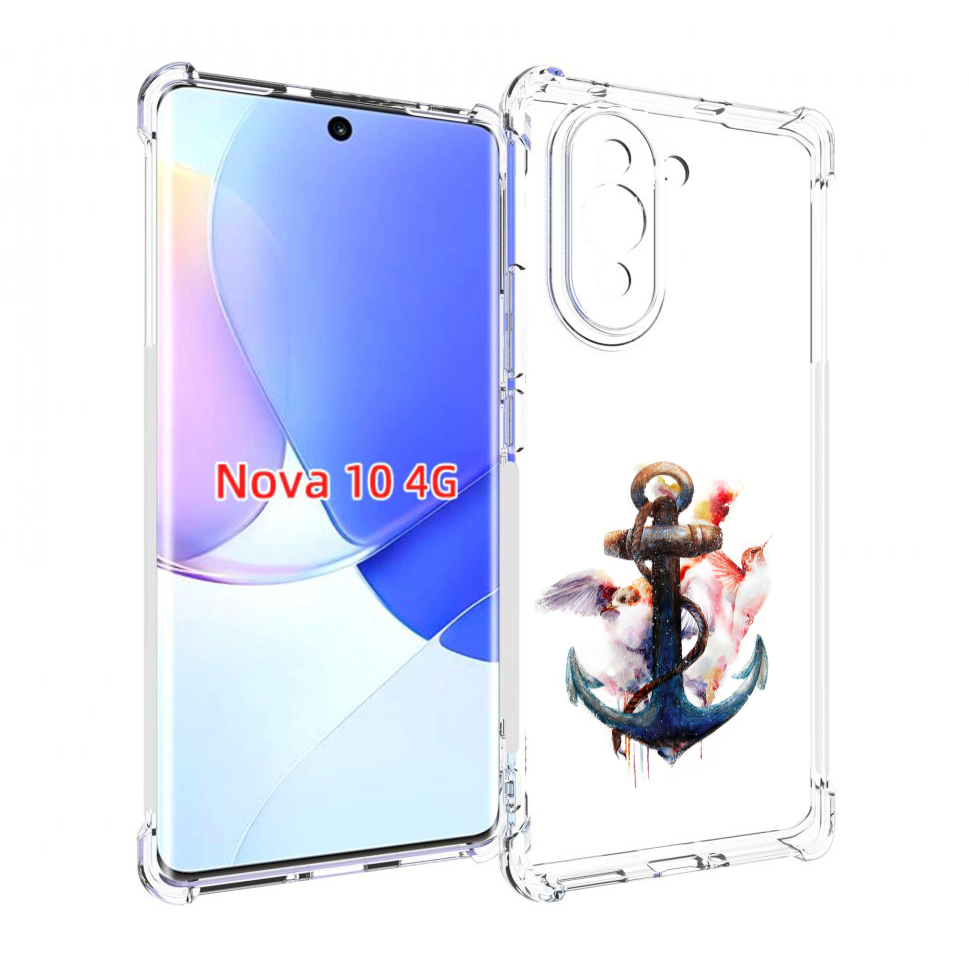 

Чехол MyPads якорь с птицами для Huawei Nova 10, Прозрачный, Tocco