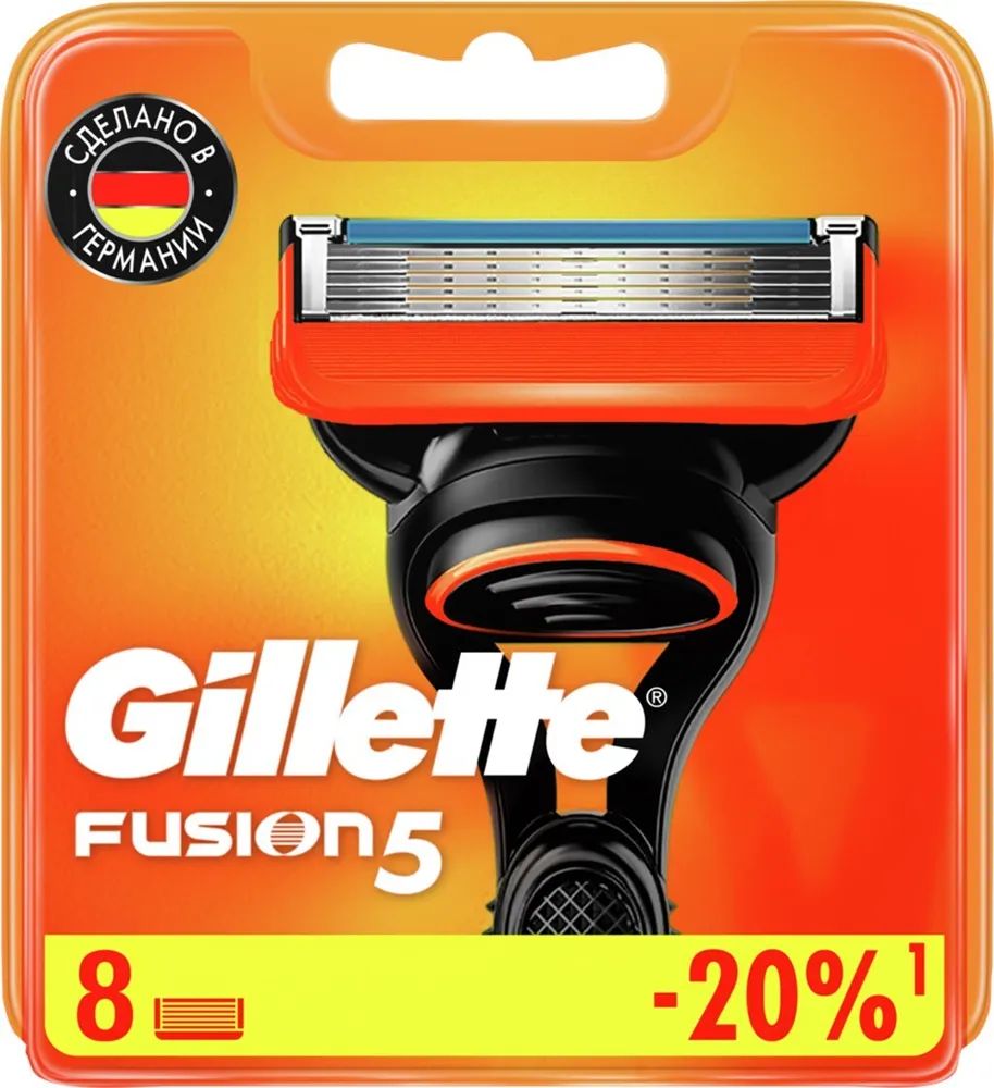 Gillette Сменные кассеты Fusion5 Для Мужской Бритвы, 8 шт