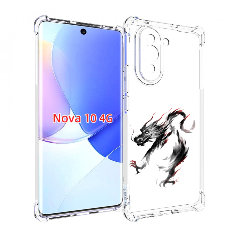 

Чехол MyPads черный дракон для Huawei Nova 10, Прозрачный, Tocco