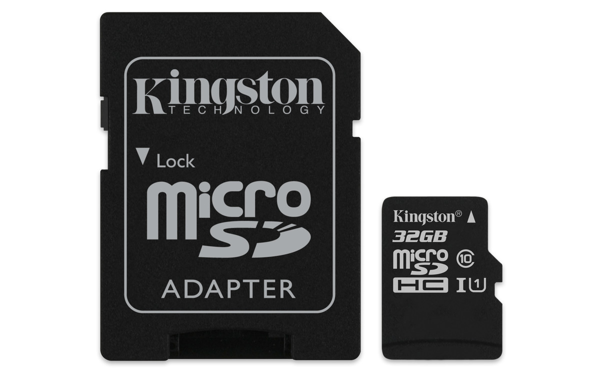 

Карта памяти Kingston Canvas Select microSD 32GB + адаптер, Canvas Select microSD UHS-I Class 10 32GB с адаптером