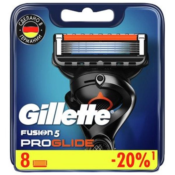 Сменные кассеты Gillette Fusion ProGlide Для Мужской Бритвы, 8 шт, с 5 лезвиями, с точным