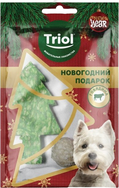 фото Лакомство для собак triol new year подарки под елкой, 62 г, 9 шт