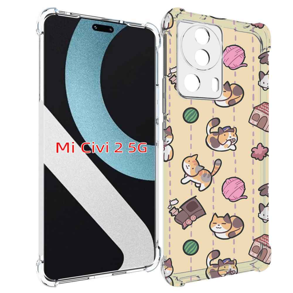 

Чехол MyPads Котики-клубочки для Xiaomi Civi 2, Прозрачный, Tocco