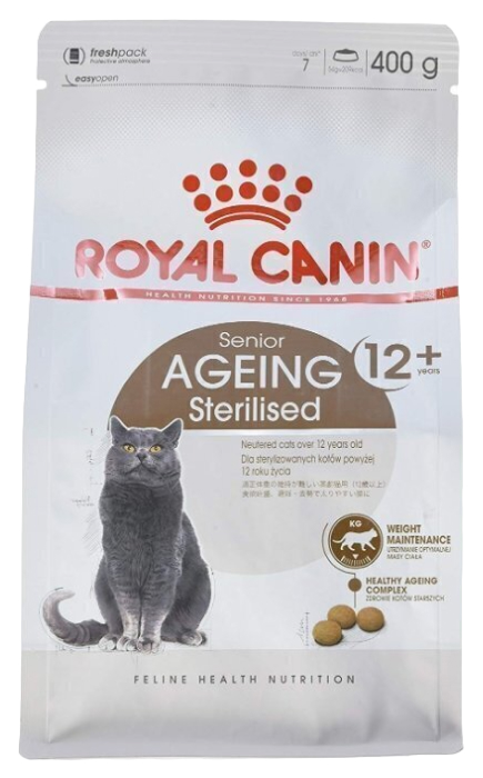 Сухой корм для кошек ROYAL CANIN для стерилизованных старше 12 лет, 4шт по 0,4кг
