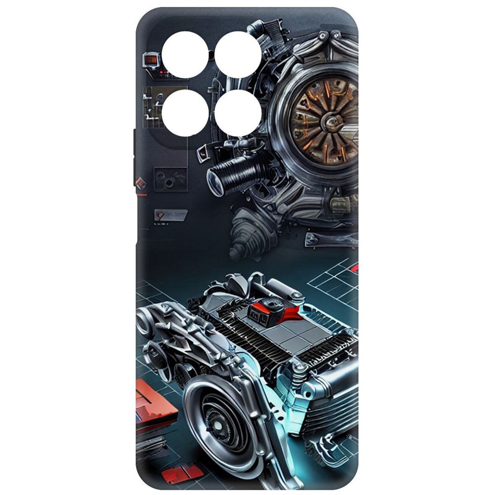 

Чехол-накладка Софт Моторы для Honor X8a, Черный