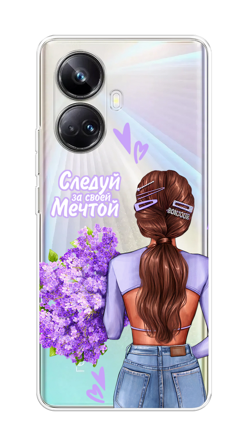 

Чехол на Realme 10 Pro+ "Следуй за своей мечтой", Фиолетовый;коричневый, 2512350-1