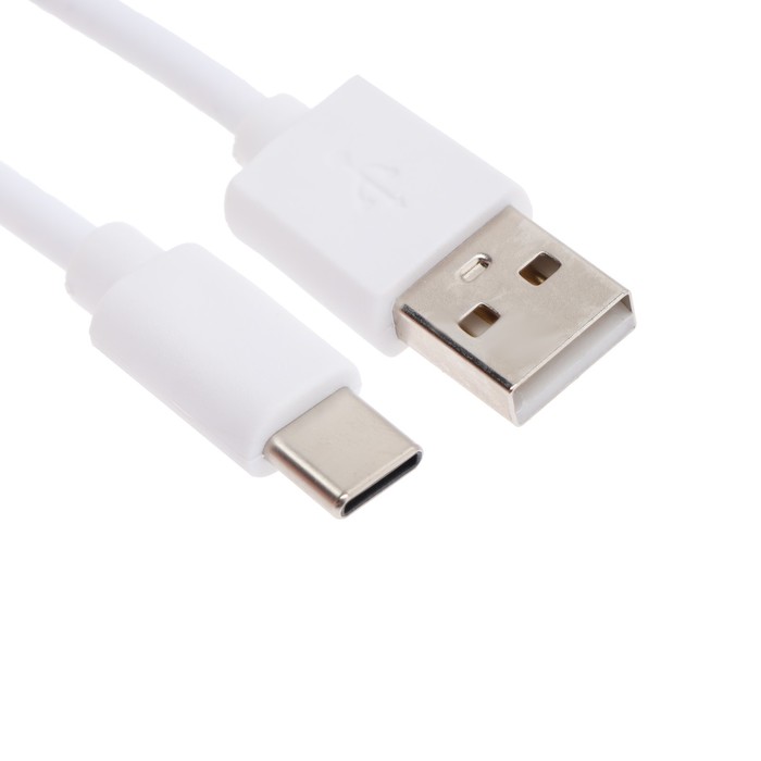 фото Кабель usb - type-c krutoff classic, 1.5 а, 1 м, tpe покрытие, белый