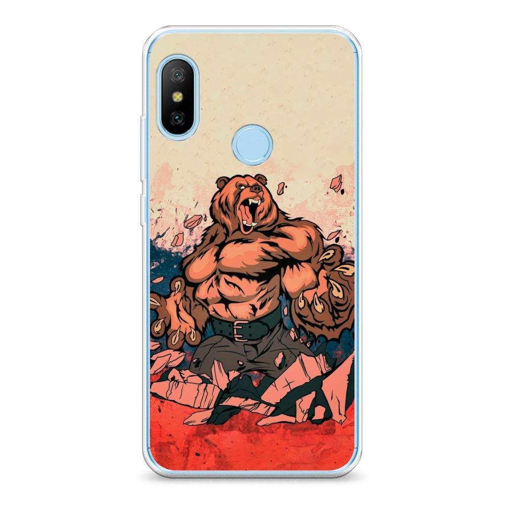 

Чехол Awog на Xiaomi Redmi 6 Pro/6 Plus/Mi A2 Lite "Медведь с флагом РФ", Разноцветный, 34250-2