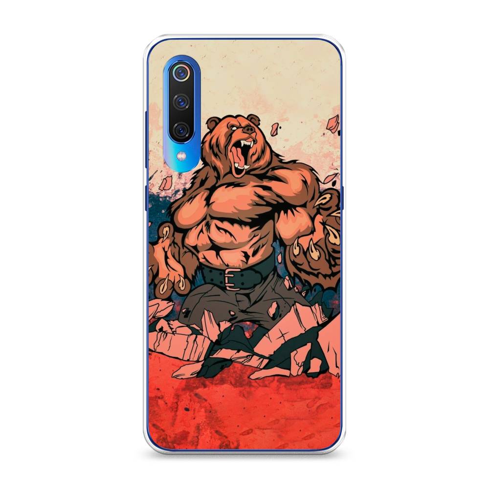 

Чехол Awog на Xiaomi Mi 9 "Медведь с флагом РФ", Разноцветный, 34850-2