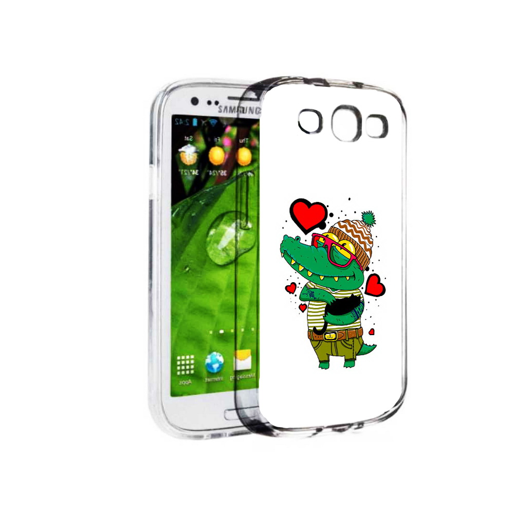 

Чехол MyPads Tocco для Samsung Galaxy S3 Влюбленный крокодил (PT123108.507.48), Прозрачный, Tocco