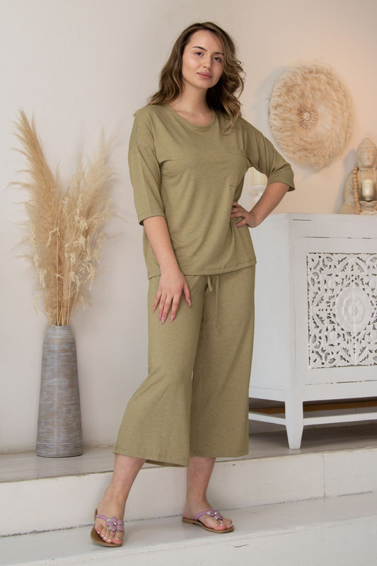 Комплект домашний женский Naemy Beach 3022231 бежевый M