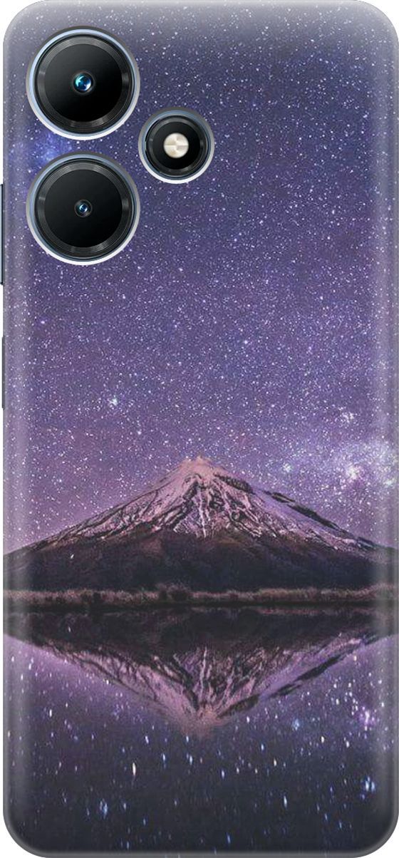

Силиконовый чехол на Infinix Hot 30i "Гора и звездное небо", Синий;фиолетовый, 159405